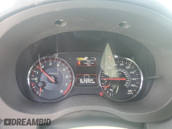 2020 Subaru WRX Premium with VIN JF1VA1C65L9819150, listed as a Copart auction lot 54352965 with 57,370 mi miles and Salvage title. Bid and sale history available at DreamBid. Image 9.
