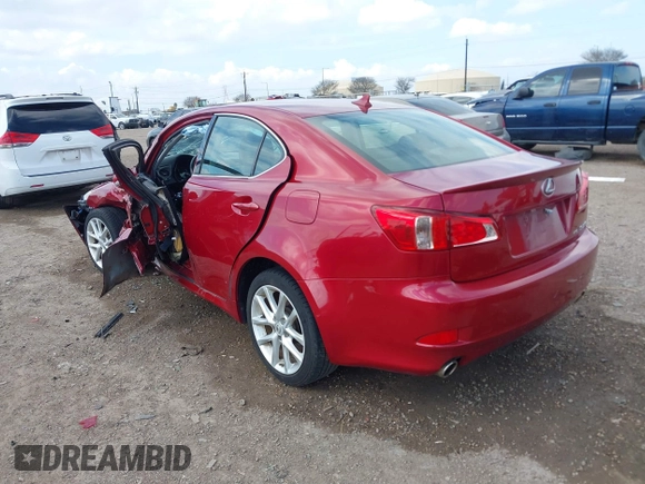 2012 Lexus IS 250 with VIN JTHCF5C29C5060225, listed as a IAAI auction lot 41494116 with 100,208 mi miles and . Bid and sale history available at DreamBid. Image 3.