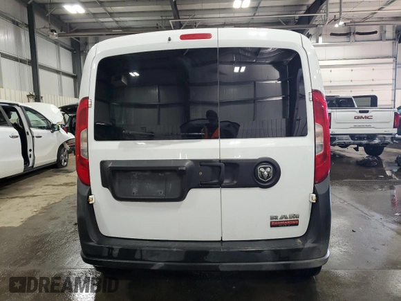 2015 Ram ProMaster City Cargo Tradesman with VIN ZFBERFAT8F6951207, listed as a Copart auction lot 86080014 with 197,299 mi miles and Salvage Title. Bid and sale history available at carsss.com. Image 6.