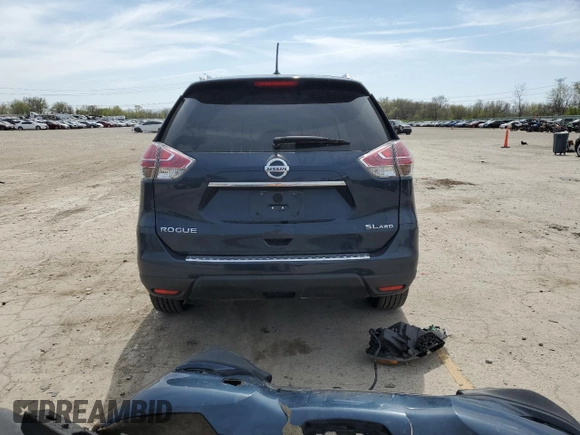 2015 Nissan Rogue SL with VIN 5N1AT2MV9FC906096, listed as a Copart auction lot 53348705 with 119,287 mi miles and Salvage Title. Bid and sale history available at DreamBid. Image 6.