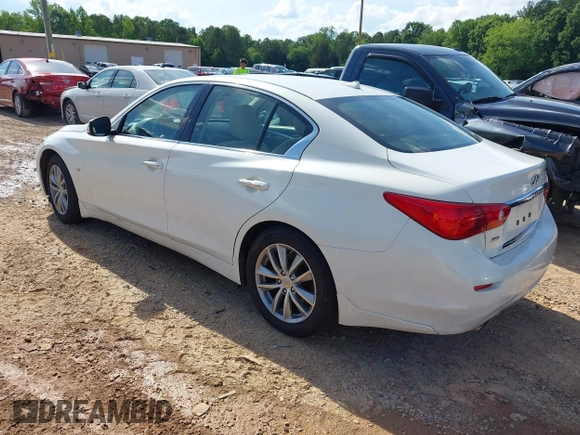 2015 Infiniti Q50 Premium with VIN JN1BV7ARXFM414391, listed as a IAAI auction lot 42245462 with 216,495 mi miles and . Bid and sale history available at DreamBid. Image 3.