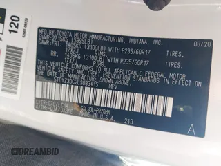 2020 Toyota Sienna XLE Auto Access Seat with VIN 5TDYZ3DC2LS083415, listed as a IAAI auction lot 41485526 with 55,500 mi miles. Bid and sale history available at carsss.com. Image 9.