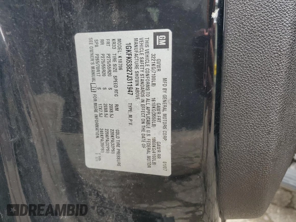 2007 GMC Yukon Denali с VIN 1GKFK63827J311947, выставлен на аукционе Copart как лот 64693185 с пробегом 222 017 миль миль и Чистый • Clean title. История ставок и продаж доступна на DreamBid. Изображение 13.