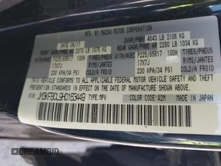 2017 Mazda CX-5 Touring with VIN JM3KFBCL9H0163449, listed as a IAAI auction lot 41919020 with 102,898 mi miles. Bid and sale history available at carsss.com. Image 9.