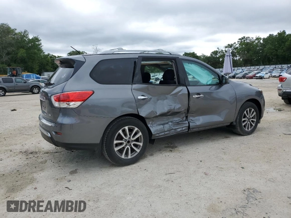 2015 Nissan Pathfinder SV with VIN 5N1AR2MN7FC689601, listed as a Copart auction lot 52215845 with 117,809 mi miles and Salvage Title. Bid and sale history available at carsss.com. Image 3.