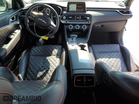 2019 Genesis G70 3.3T Advanced with VIN KMTG34LE2KU014936, listed as a Copart auction lot 74771744 with 29,245 mi miles and Salvage Title. Bid and sale history available at carsss.com. Image 8.