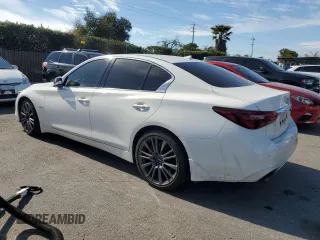 2018 Infiniti Q50 Red Sport 400 with VIN JN1FV7AP3JM640099, listed as a Copart auction lot 50307165 with 52,225 mi miles and Clean Title. Bid and sale history available at DreamBid. Image 2.