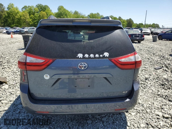2015 Toyota Sienna XLE with VIN 5TDYK3DCXFS676402, listed as a Copart auction lot 54733845 with 173,044 mi miles and Salvage Title. Bid and sale history available at DreamBid. Image 6.