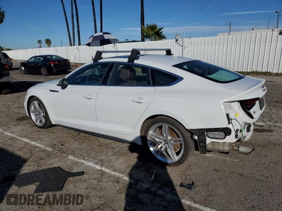 2018 Audi A5 Sportback Premium Plus with VIN WAUENCF5XJA067760, listed as a Copart auction lot 37742704 with 37,419 mi miles. Bid and sale history available at carsss.com. Image 2.