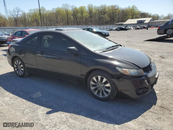 2009 Honda Civic Cpe EX with VIN 2HGFG11809H504364, listed as a Copart auction lot 53227405 with 288,077 mi miles and Salvage Title. Bid and sale history available at carsss.com. Image 4.