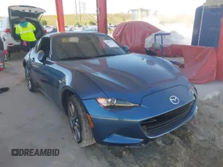 2019 Mazda MX-5 Miata RF Grand Touring with VIN JM1NDAM78K0305966, listed as a IAAI auction lot 41777533 with 44,808 mi miles. Bid and sale history available at carsss.com. Image 1.