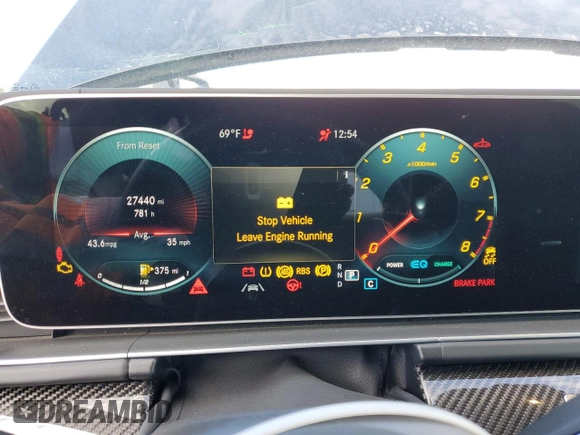 2021 Mercedes-Benz GLS 63 AMG with VIN 4JGFF8KEXMA308157, listed as a Copart auction lot 74989543 with 27,440 mi miles and . Bid and sale history available at DreamBid. Image 9.