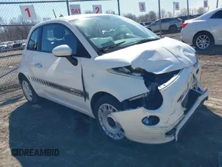 2012 FIAT 500 Pop with VIN 3C3CFFAR3CT343957, listed as a IAAI auction lot 41898756 with 26,871 mi miles. Bid and sale history available at carsss.com. Image 1.
