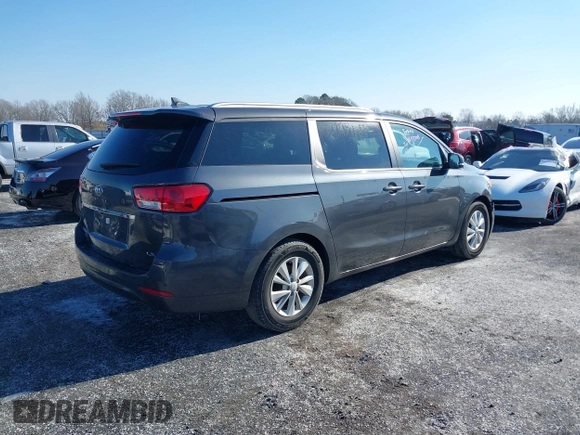 2018 Kia Sedona LX with VIN KNDMB5C18J6397114, listed as a IAAI auction lot 41273916 with 78,599 mi miles. Bid and sale history available at carsss.com. Image 4.
