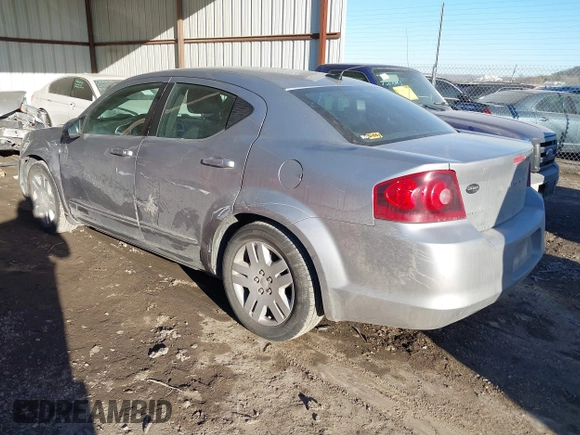 2013 Dodge Avenger SE with VIN 1C3CDZAB4DN590562, listed as a IAAI auction lot 41689241 with 258,167 mi miles and . Bid and sale history available at carsss.com. Image 3.