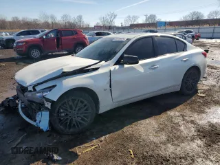 2014 Infiniti Q50 z VIN JN1BV7AR7EM703811, wystawiony jako Copart lot #46122025 z przebiegiem Nie podano mil oraz Szkoda całkowita • Salvage title. Historia ofert i sprzedaży dostępna na DreamBid. Obrazek 1.