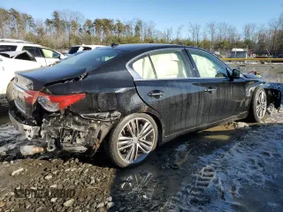 2017 Infiniti Q50 2.0t Premium with VIN JN1CV7AR6HM680577, listed as a Copart auction lot 88735105 with 48,805 mi miles and Salvage Title. Bid and sale history available at carsss.com. Image 3.