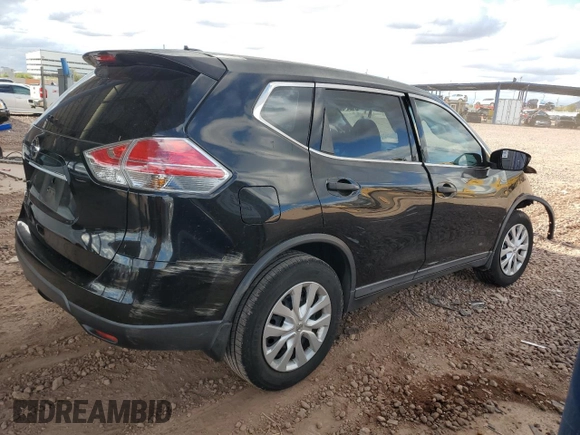 2016 Nissan Rogue SV with VIN KNMAT2MT4GP615518, listed as a Copart auction lot 48991205 with Not Provided miles and Salvage Title. Bid and sale history available at DreamBid. Image 3.