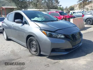2023 Nissan LEAF S with VIN 1N4AZ1BV5PC554920, listed as a IAAI auction lot 41840547 with 22,329 mi miles and . Bid and sale history available at DreamBid. Image 1.