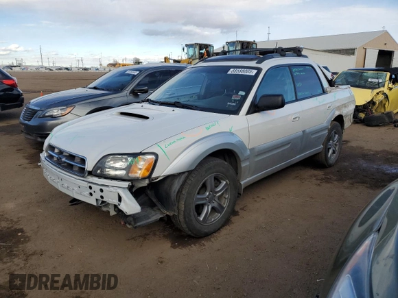 2005 Subaru Baja Turbo z VIN 4S4BT63C956105788, wystawiony jako Copart lot #88588005 z przebiegiem 81 748 mil mil oraz Szkody całkowita. Historia ofert i sprzedaży dostępna na DreamBid. Obrazek 1.