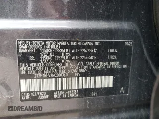 2022 Toyota RAV4 LE with VIN 2T3F1RFVXNC288340, listed as a Copart auction lot 46491755 with 108,508 mi miles and Non Repairable. Bid and sale history available at carsss.com. Image 14.