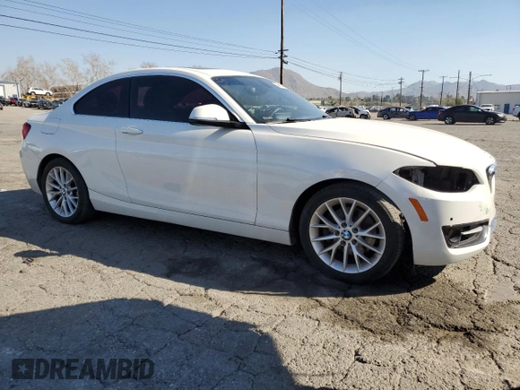 2016 BMW 2 Series 228i with VIN WBA1F5C57GV343714, listed as a Copart auction lot 46691475 with 113,226 mi miles and Salvage title. Bid and sale history available at DreamBid. Image 4.