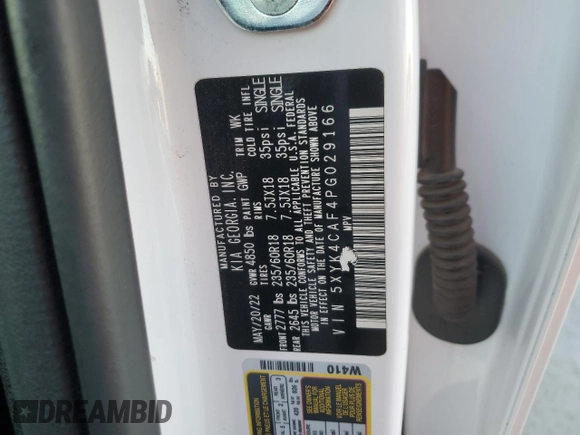 2023 Kia Sportage SX with VIN 5XYK4CAF4PG029166, listed as a Copart auction lot 48548095 with 83,305 mi miles and Salvage Title. Bid and sale history available at DreamBid. Image 12.