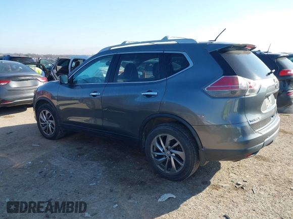 2014 Nissan Rogue S with VIN 5N1AT2MV8EC795457, listed as a IAAI auction lot 41614707 with 129,630 mi miles. Bid and sale history available at carsss.com. Image 3.