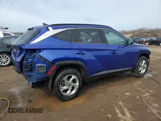 2022 Hyundai Tucson SEL with VIN 5NMJBCAE0NH020458, listed as a Copart auction lot 49184195 with 46,172 mi miles and Salvage Title. Bid and sale history available at DreamBid. Image 3.