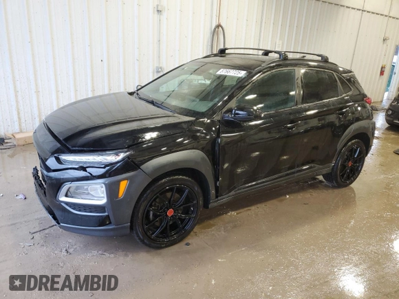 2021 Hyundai Kona Night Edition with VIN KM8K6CA57MU710395, listed as a Copart auction lot 87667725 with 77,647 mi miles and Non Repairable. Bid and sale history available at DreamBid. Image 1.