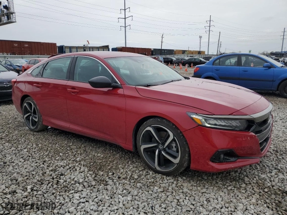 2022 Honda Accord Sedan Sport SE with VIN 1HGCV1F43NA059769, listed as a Copart auction lot 50390145 with 22,471 mi miles and Salvage Title. Bid and sale history available at carsss.com. Image 4.