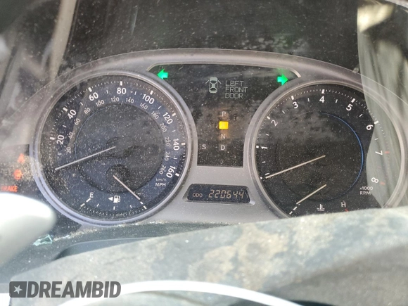 2009 Lexus IS with VIN JTHCK262395033312, listed as a Copart auction lot 49245715 with 220,644 mi miles and Salvage Title. Bid and sale history available at carsss.com. Image 9.