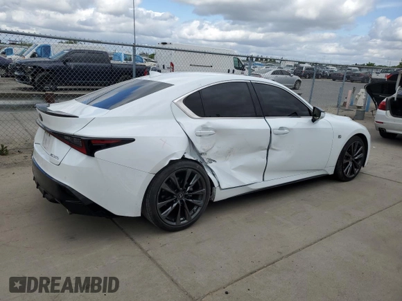 2022 Lexus IS 350 F Sport with VIN JTHGZ1B20N5050205, listed as a Copart auction lot 54774545 with 65,074 mi miles and Salvage title. Bid and sale history available at DreamBid. Image 3.