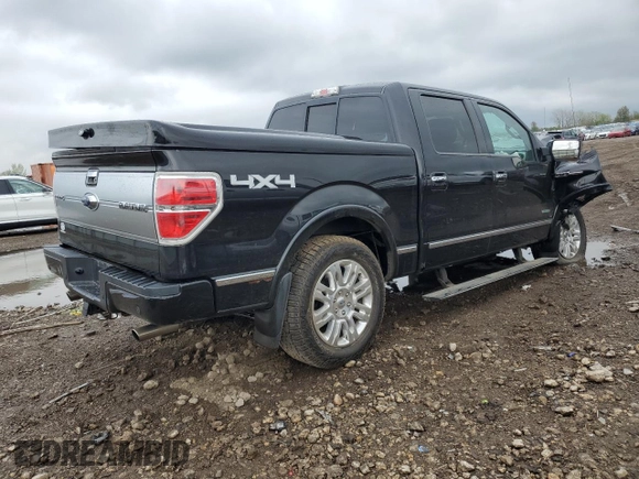 2013 Ford F-150 XL with VIN 1FTFW1ET7DFD31727, listed as a Copart auction lot 55254245 with 103,050 mi miles and Salvage title. Bid and sale history available at DreamBid. Image 3.