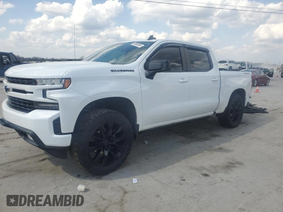 2021 Chevrolet Silverado 1500 RST with VIN 1GCUYEED1MZ376890, listed as a Copart auction lot 48965565 with 71,939 mi miles and Salvage Title. Bid and sale history available at carsss.com. Image 1.