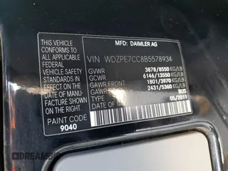 2011 Mercedes-Benz Sprinter Passenger with VIN WDZPE7CC8B5578934, listed as a Copart auction lot 47296005 with 119,820 mi miles and Salvage Title. Bid and sale history available at carsss.com. Image 13.