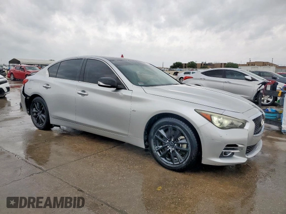 2017 Infiniti Q50 Premium with VIN JN1EV7AP5HM744552, listed as a Copart auction lot 53036705 with 122,100 mi miles and Salvage Title. Bid and sale history available at carsss.com. Image 4.