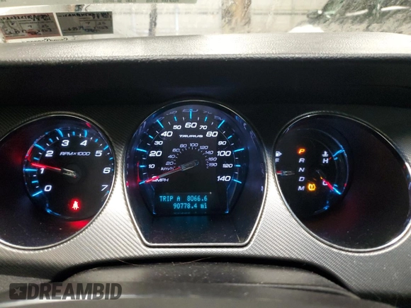2012 Ford Taurus SHO with VIN 1FAHP2KT3CG115551, listed as a Copart auction lot 89291175 with 90,778 mi miles and Salvage title. Bid and sale history available at DreamBid. Image 9.