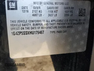 2017 Buick LaCrosse Essence with VIN 1G4ZP5SSXHU179467, listed as a Copart auction lot 50200475 with 91,654 mi miles and Salvage Title. Bid and sale history available at carsss.com. Image 12.