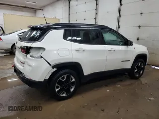 2018 Jeep Compass Trailhawk with VIN 3C4NJDDBXJT255622, listed as a Copart auction lot 85917244 with 73,388 mi miles and Clean Title. Bid and sale history available at carsss.com. Image 3.