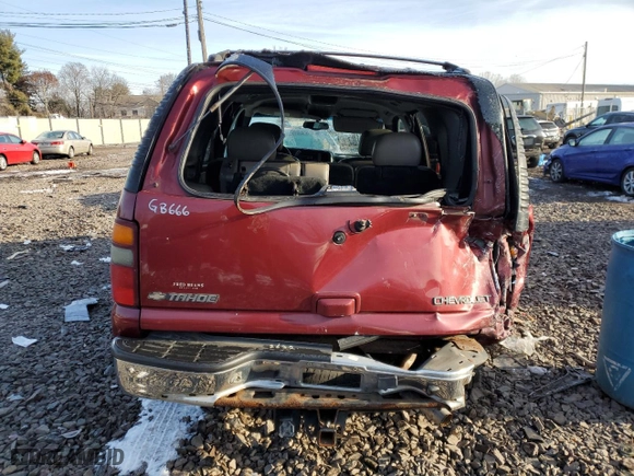 2002 Chevrolet Tahoe LT with VIN 1GNEK13Z32J229826, listed as a Copart auction lot 86582644 with 0 mi miles and Salvage Title. Bid and sale history available at carsss.com. Image 6.