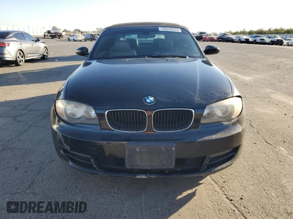 2008 BMW 1 Series 128i with VIN WBAUN13508VH80094, listed as a Copart auction lot 78333574 with 134,255 mi miles and Salvage Title. Bid and sale history available at DreamBid. Image 5.