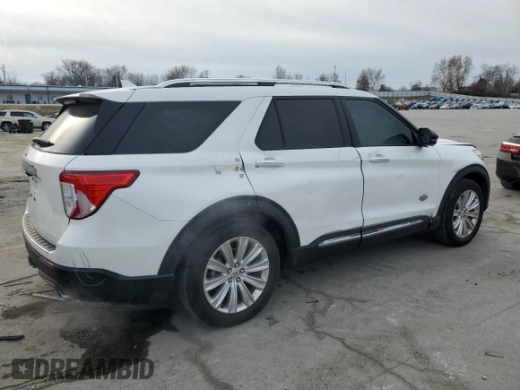 2022 Ford Explorer King Ranch with VIN 1FM5K7LC1NGA03532, listed as a Copart auction lot 84902714 with 43,030 mi miles and Salvage Title. Bid and sale history available at carsss.com. Image 3.