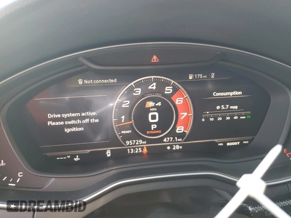 2018 Audi S4 Prestige z VIN WAUC4AF44JA127683, wystawiony jako Copart lot #87794065 z przebiegiem 95 729 mil mil oraz Szkoda całkowita • Salvage title. Historia ofert i sprzedaży dostępna na DreamBid. Obrazek 9.