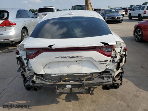 2021 Kia Stinger GT-Line with VIN KNAE15LA0M6095213, listed as a Copart auction lot 58916564 with 75,763 mi miles and Salvage Title. Bid and sale history available at carsss.com. Image 6.