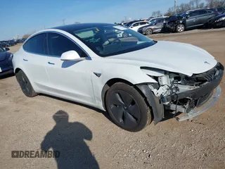 2020 Tesla Model 3 Long Range with VIN 5YJ3E1EB1LF784189, listed as a IAAI auction lot 41781958 with 1 mi miles. Bid and sale history available at carsss.com. Image 1.