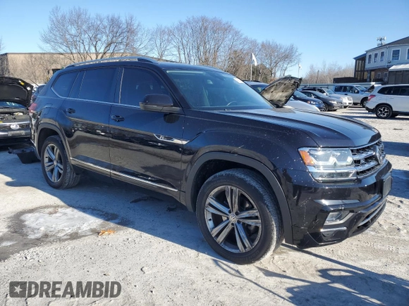 2019 Volkswagen Atlas SEL R-Line with VIN 1V2RR2CA3KC546952, listed as a Copart auction lot 46692645 with 64,416 mi miles and Salvage title. Bid and sale history available at DreamBid. Image 4.