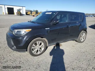 2014 Kia Soul + with VIN KNDJP3A50E7715743, listed as a Copart auction lot 47255695 with 107,064 mi miles and Salvage Title. Bid and sale history available at carsss.com. Image 1.
