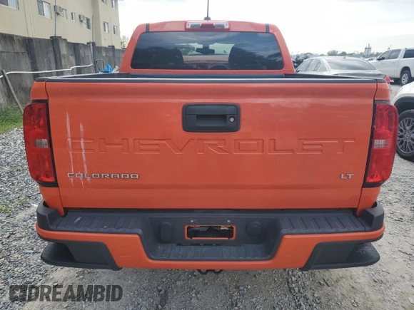 2021 Chevrolet Colorado 2WD LT with VIN 1GCGSCEA1M1137380, listed as a Copart auction lot 71958934 with 53,894 mi miles and Non Repairable. Bid and sale history available at carsss.com. Image 6.