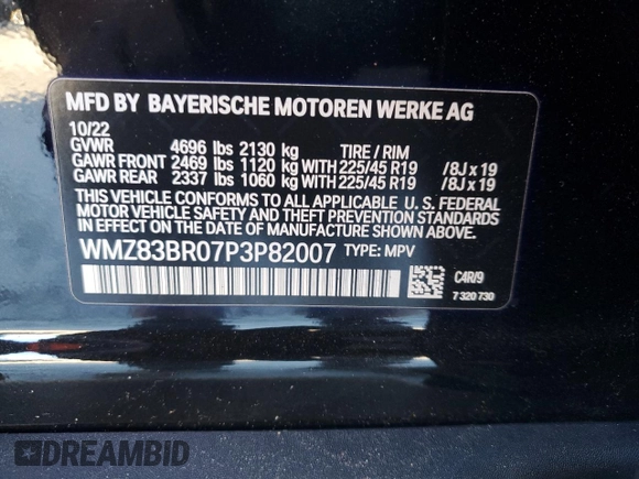 2023 MINI Countryman Cooper S with VIN WMZ83BR07P3P82007, listed as a Copart auction lot 88373725 with 22,099 mi miles and Salvage title. Bid and sale history available at DreamBid. Image 15.